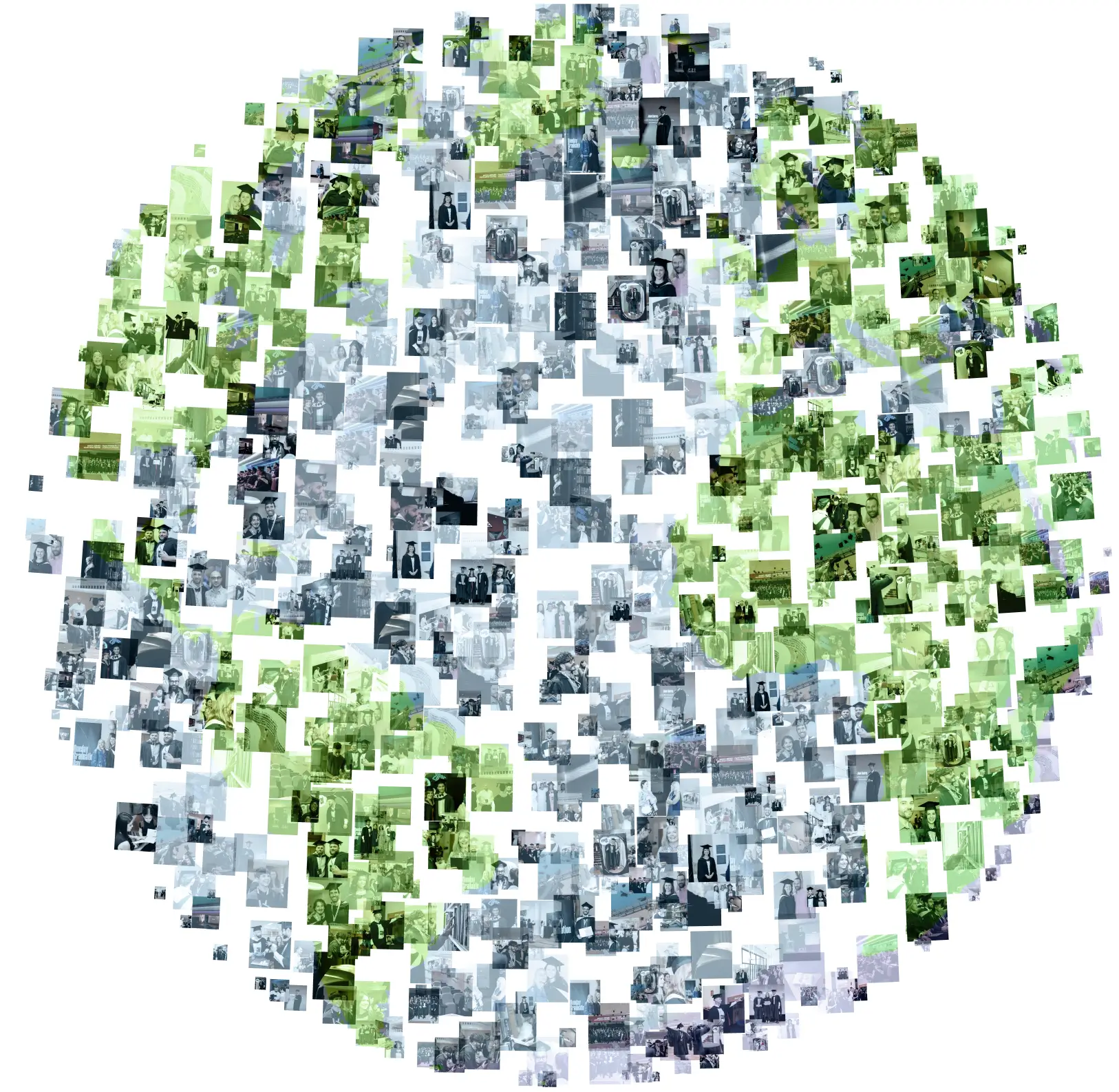 Globe with people small images on it