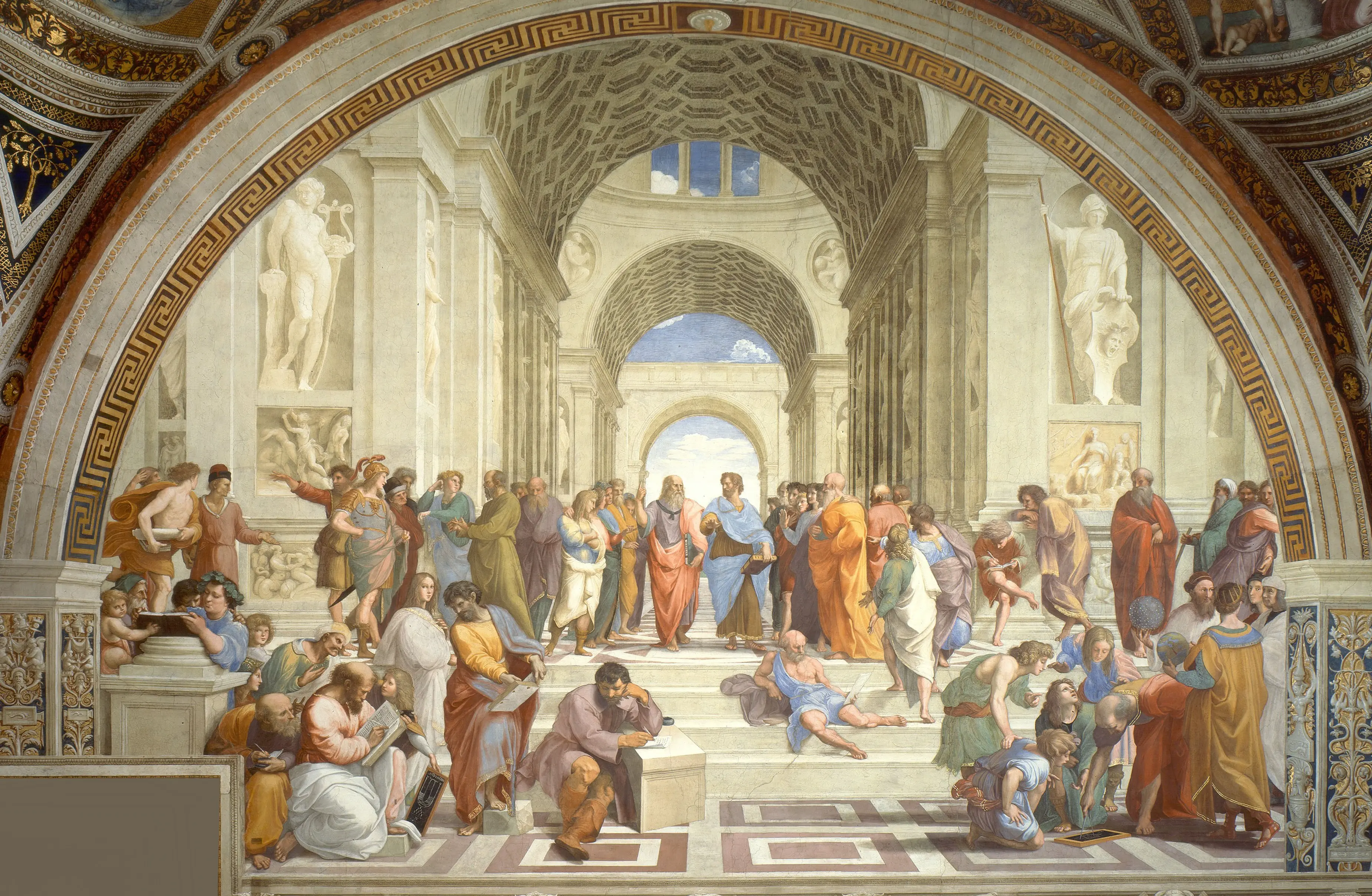A full-color image of Raphael's fresco, The School of Athens